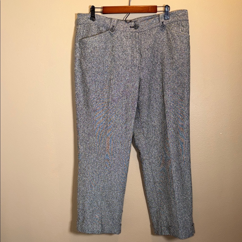 Jones New York Sport Tweed Wide Leg Fully Lined Dress Pants Slacks Size 16 Brown